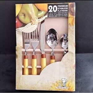 Vintage Corn On The Cob Handles Stainless Steel Flatware Master Chef